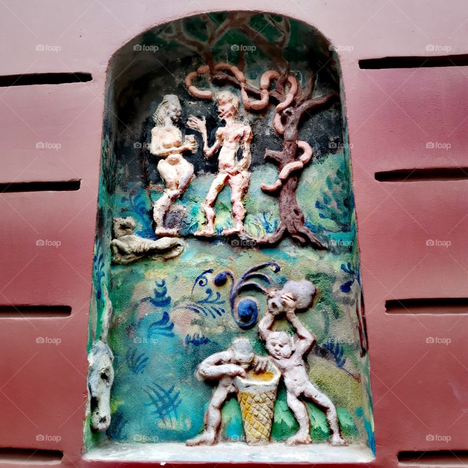 Window of the Restaurant "Ebbelwoi Unser"  Frankfurt/Main