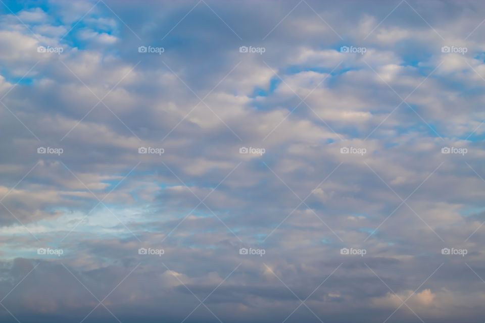 The beauty of the evening sky with clouds