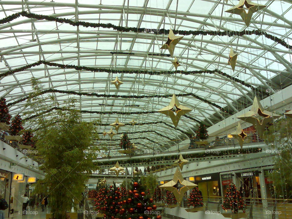 # Mall# Shopping mall#Lisbon# Portugal# Food court# Christmas tree# Decoration#