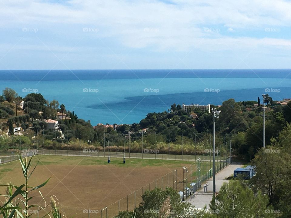 Sea after rivers flood