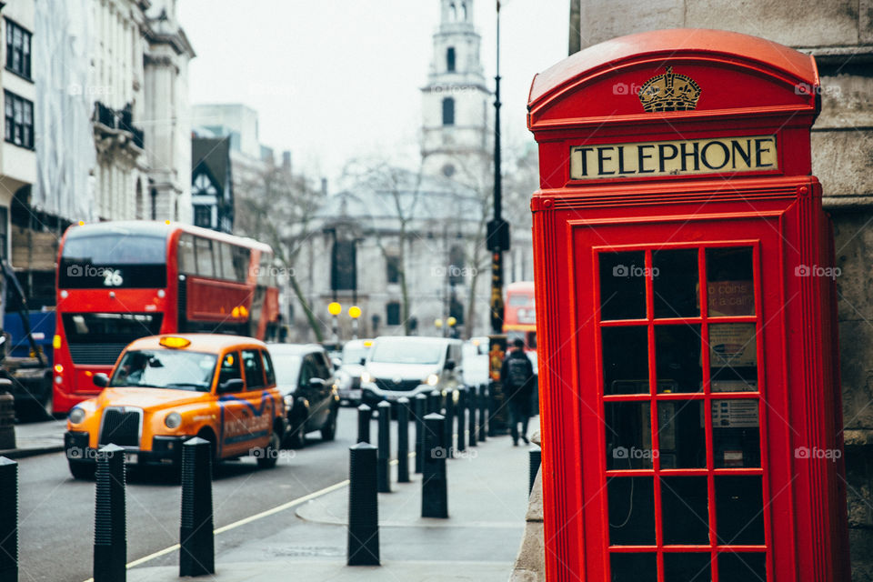 Phone booth in England