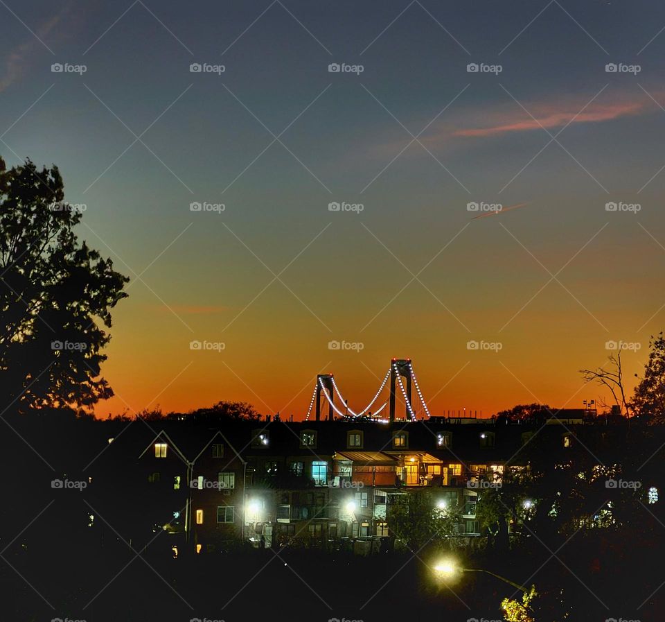 Brooklyn twilight cityscape 