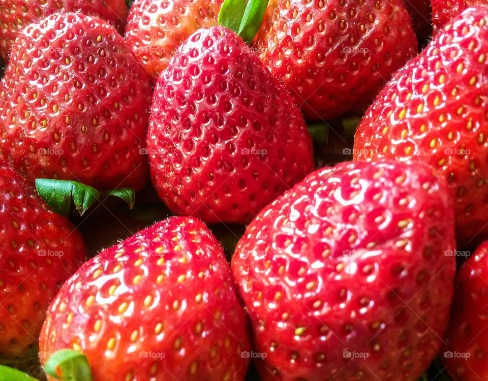 Close-up of fresh strawberries