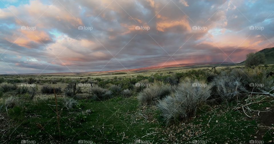 Amazing sunset in Eastern Oregon 