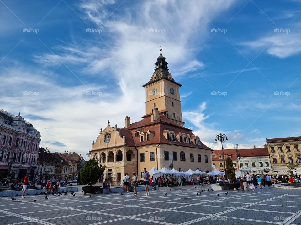 Historic Square in old Town Brasov