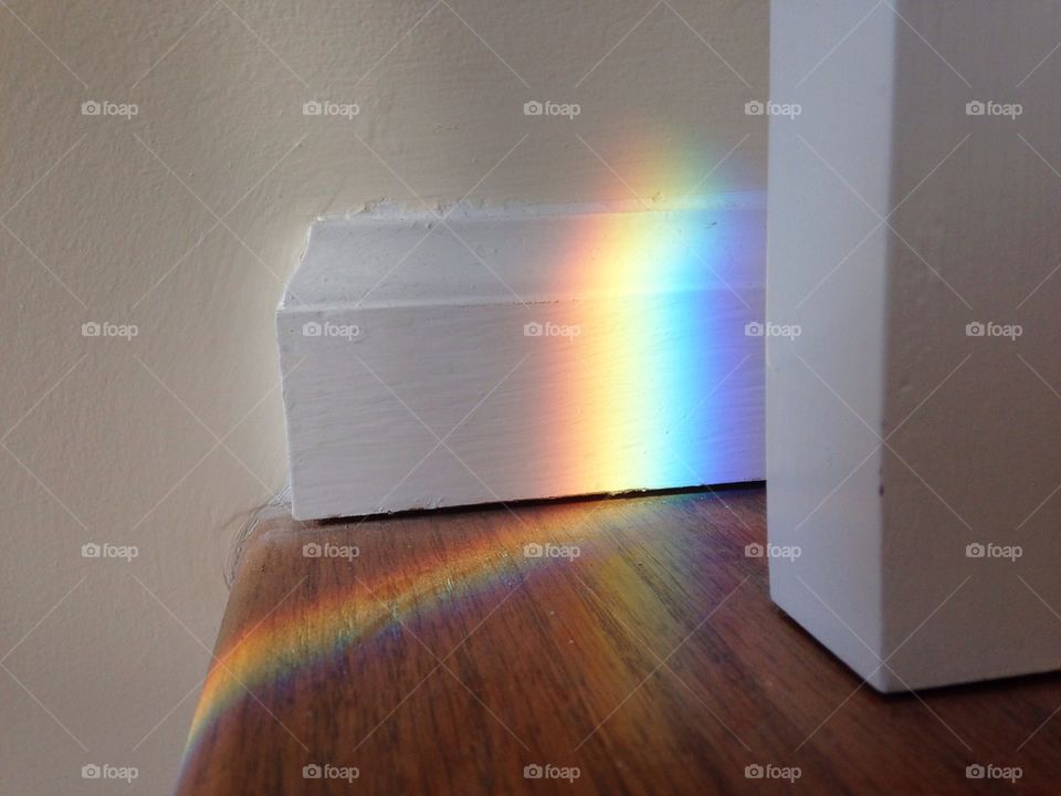 Prism on indoor wall