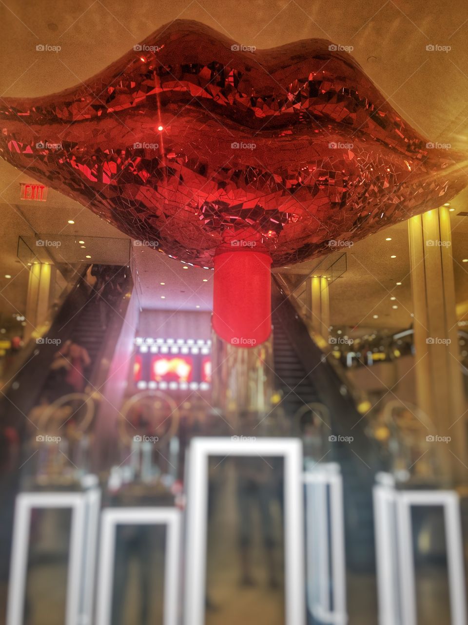 Lips. A display in Macy's 