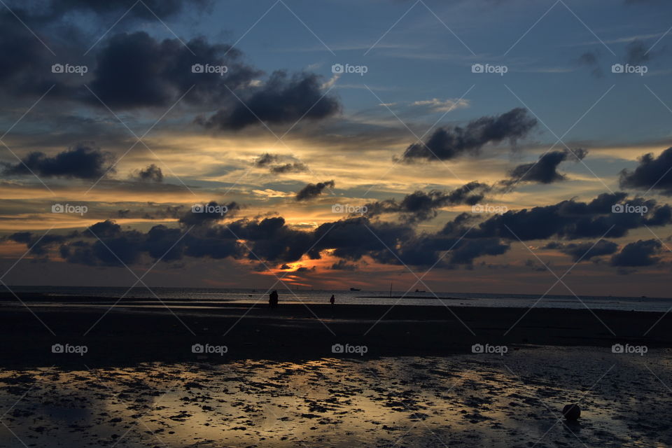 Beautiful sunset at Belitung Island - Indonesia