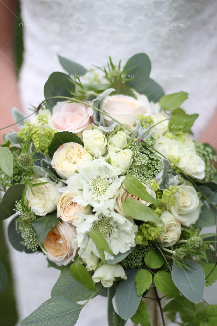 Green wedding bouquet