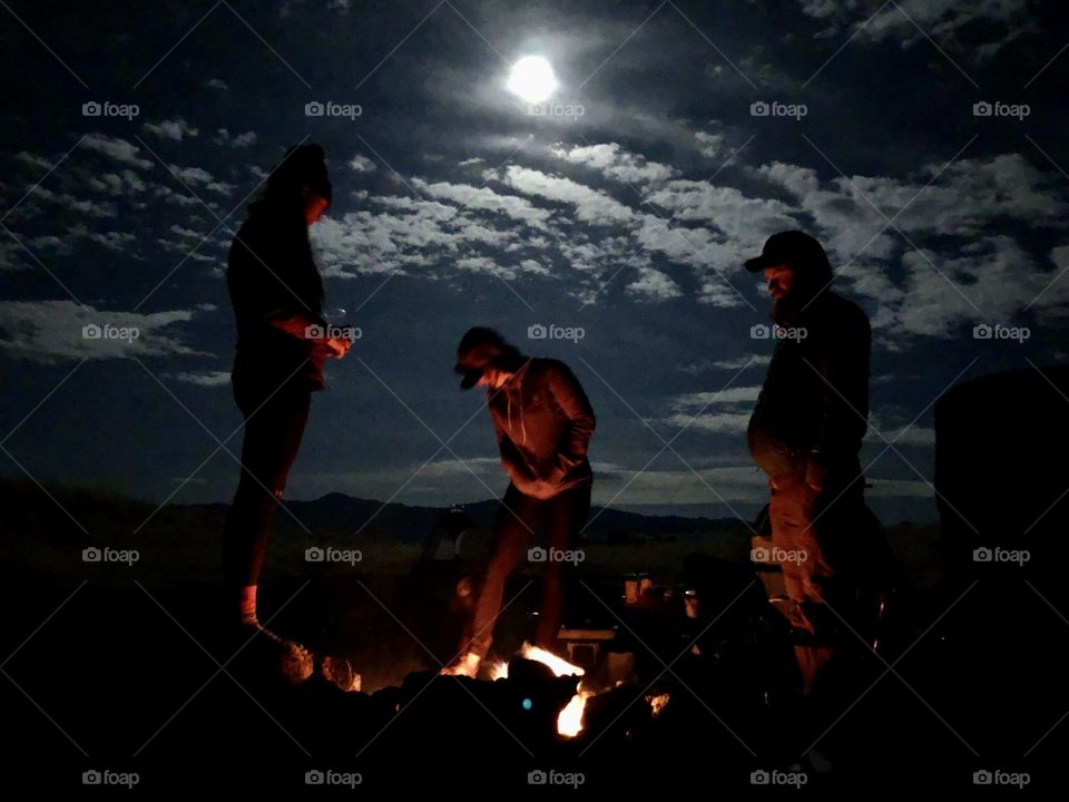 Camping under a full moon is always relaxing, and good friends are an added bonus 