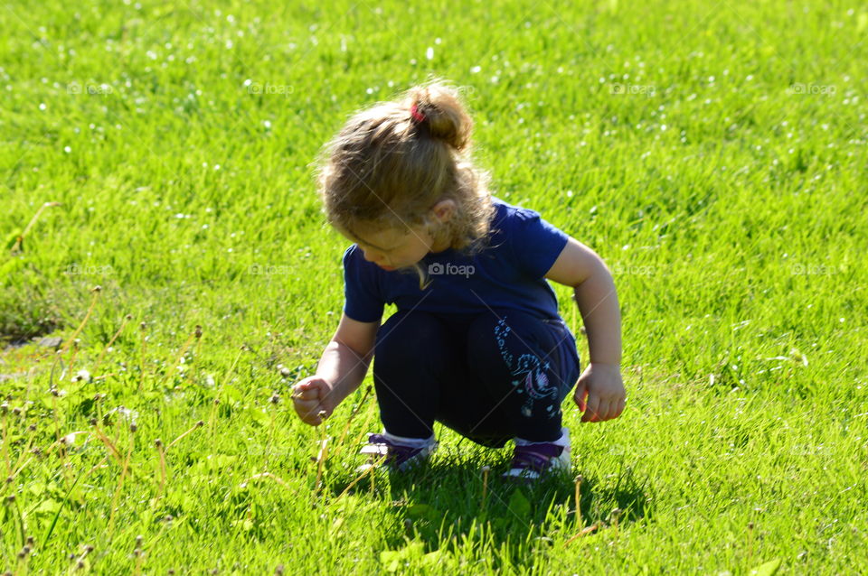 Girl on the grass series