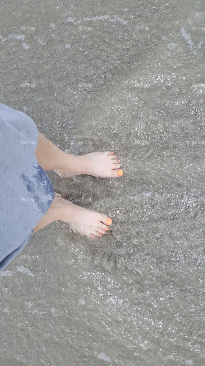 Toes in the sand