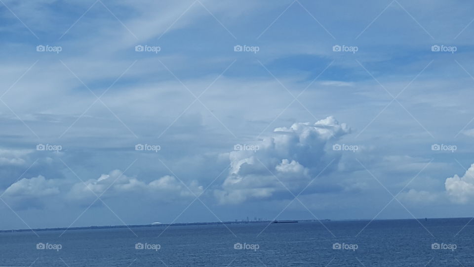 The sky and the sea come together in perfect harmony.