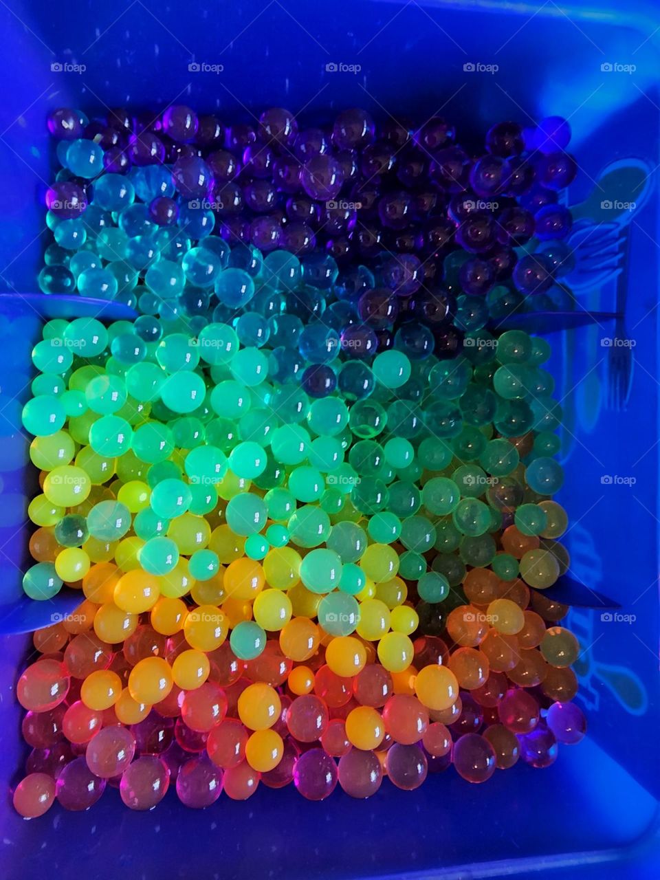 orbies organized and arranged by colour