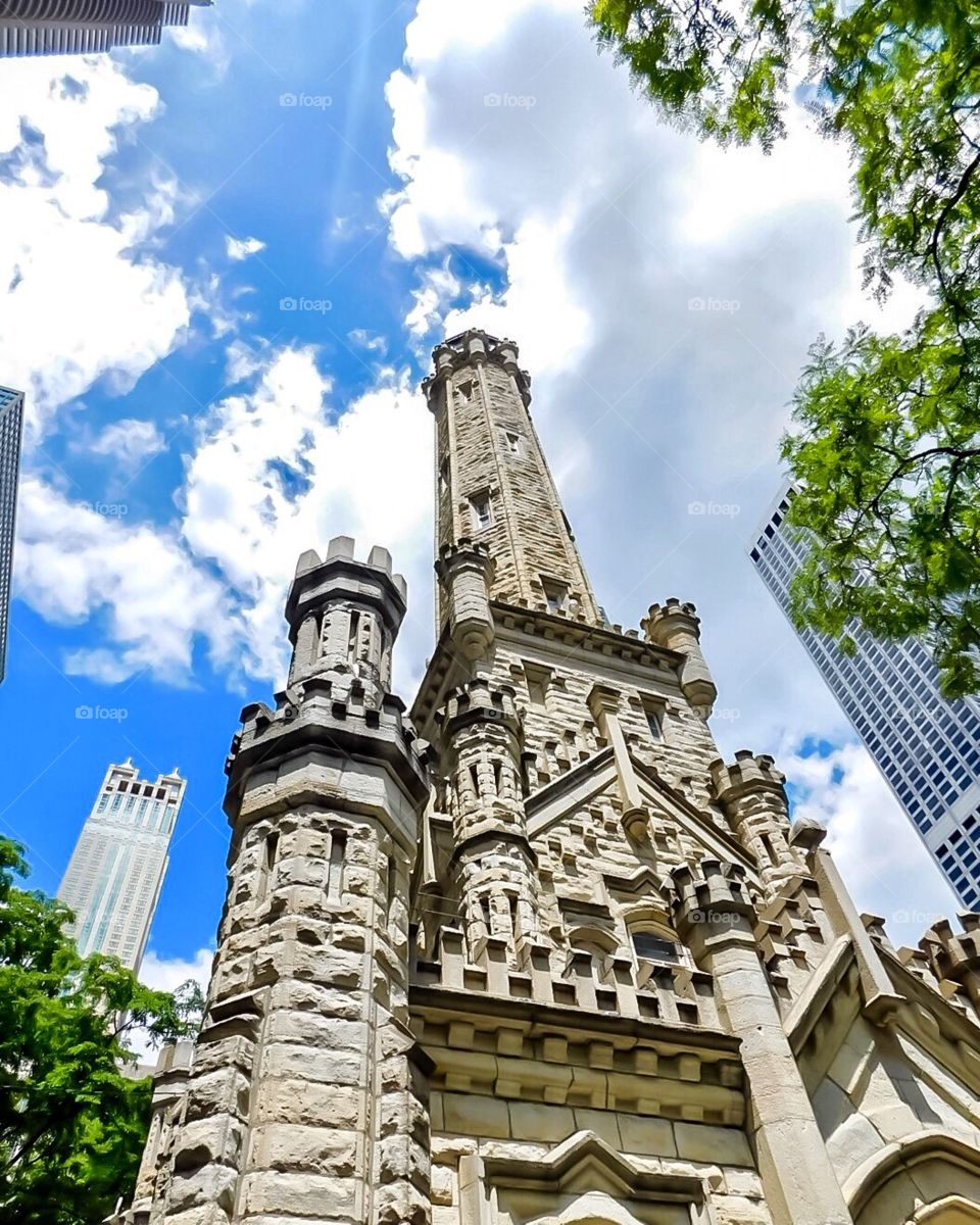 The old Chicago water tower 