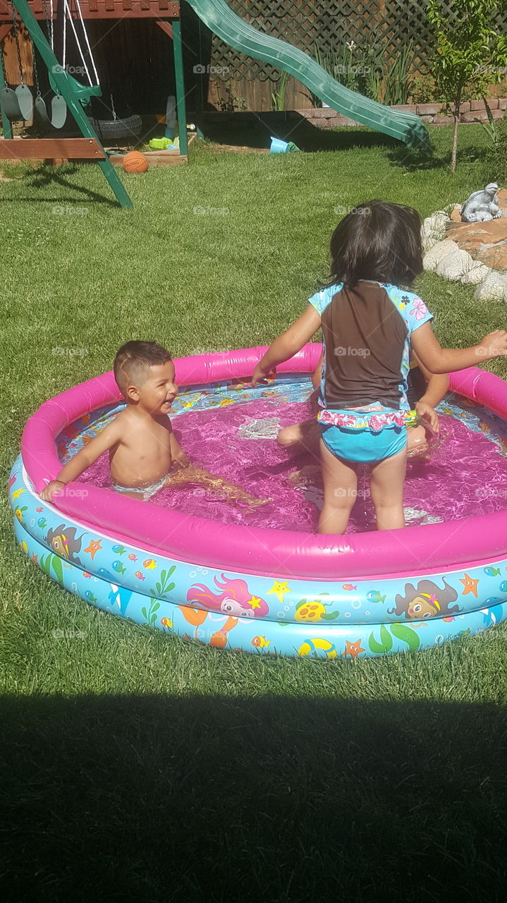 summer pool baby