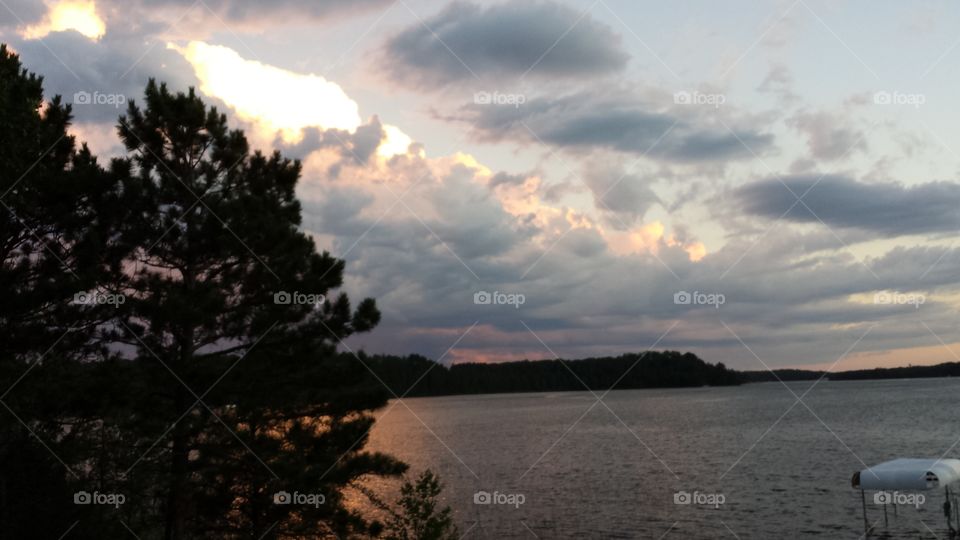 Landscape, Sunset, Water, Dawn, Lake