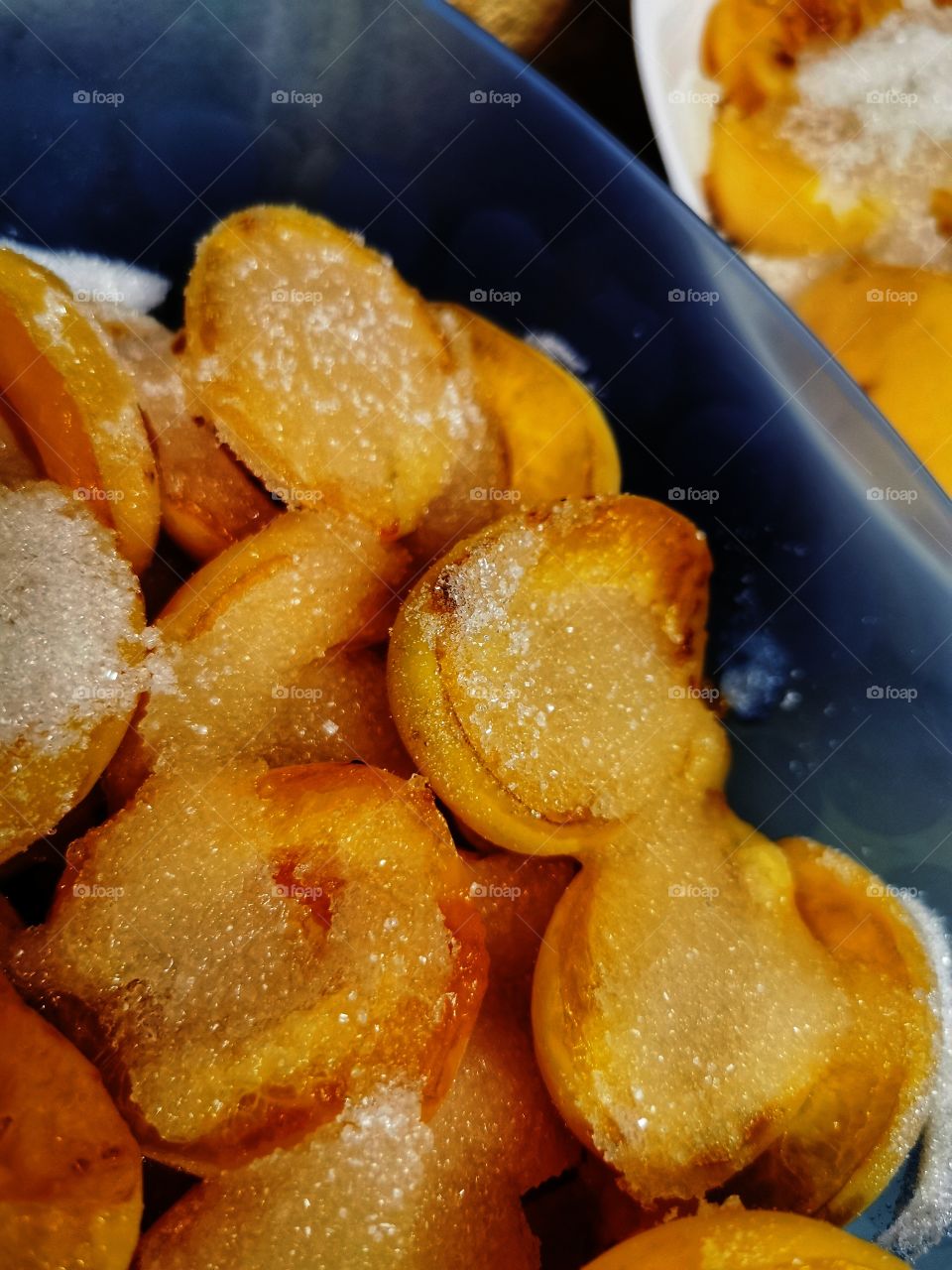 Food eat stay home indoor view bio fresh yummy healthy Red vegetables meat day table part served apricot jam yellow form plant