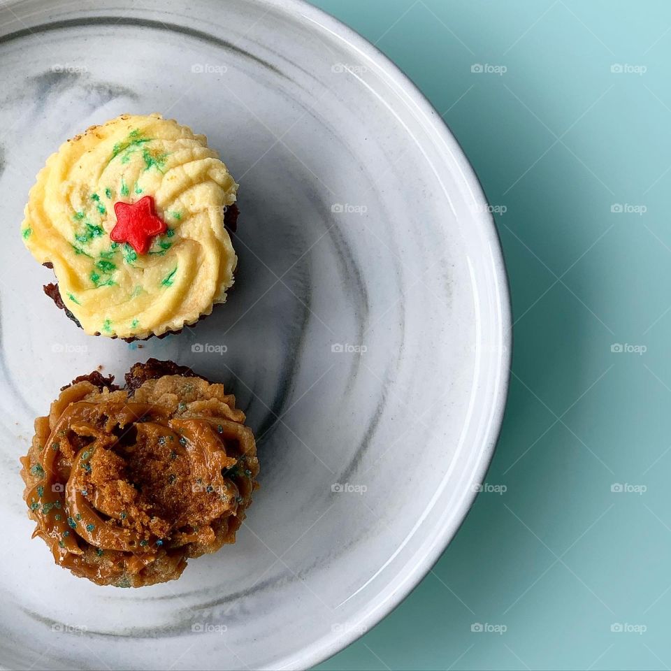 Assorted brownies on a plate of everything 