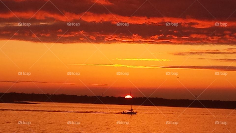 sunset  on sails. sunset on sails 