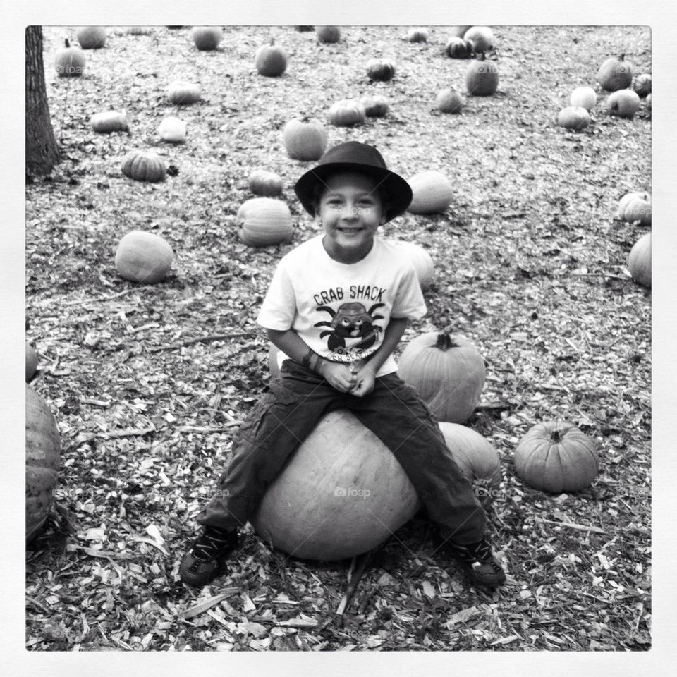 happy fall boy pumpkin by MedicMan85