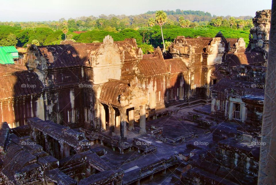 Cambodian old ruined temple