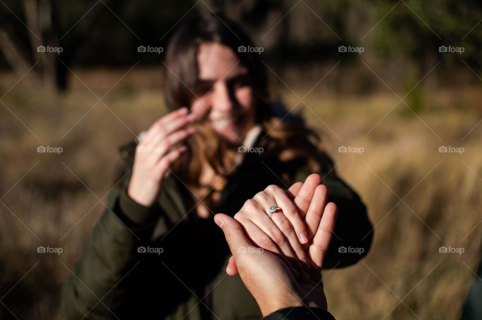 The moment my daughter said yes! Closeup of her hand and ring in her soon to be husband’s hand ❤️