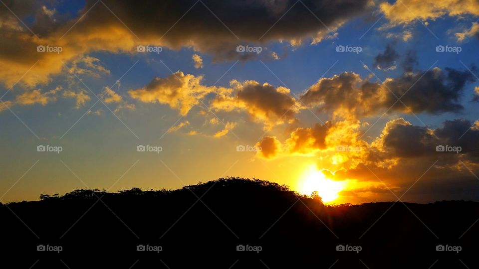 twilight atmosphere in the mountains