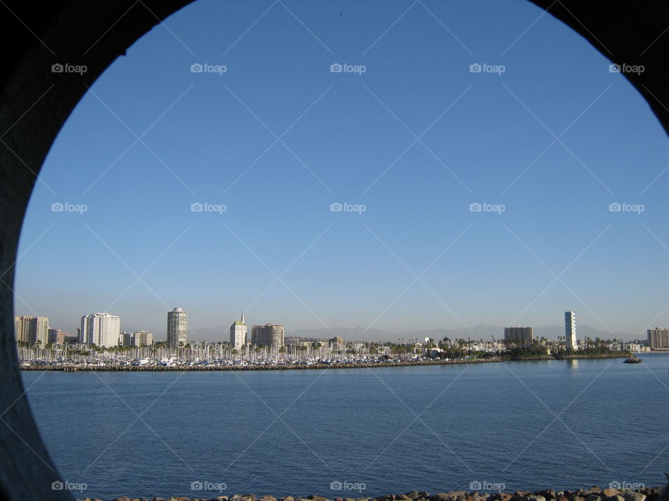 Porthole view Queen Mary Long Beach