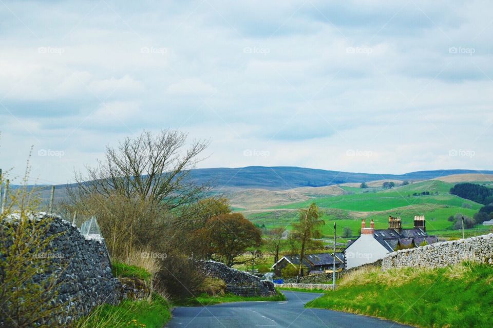 Yorkshire dales countryside village 