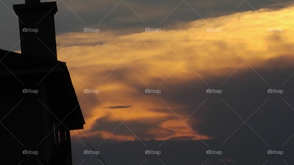 Sunset, No Person, Sky, Silhouette, Backlit
