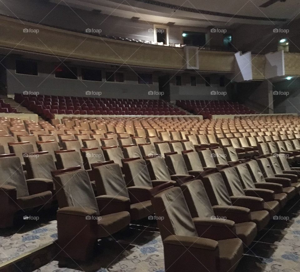 Empty theater seats