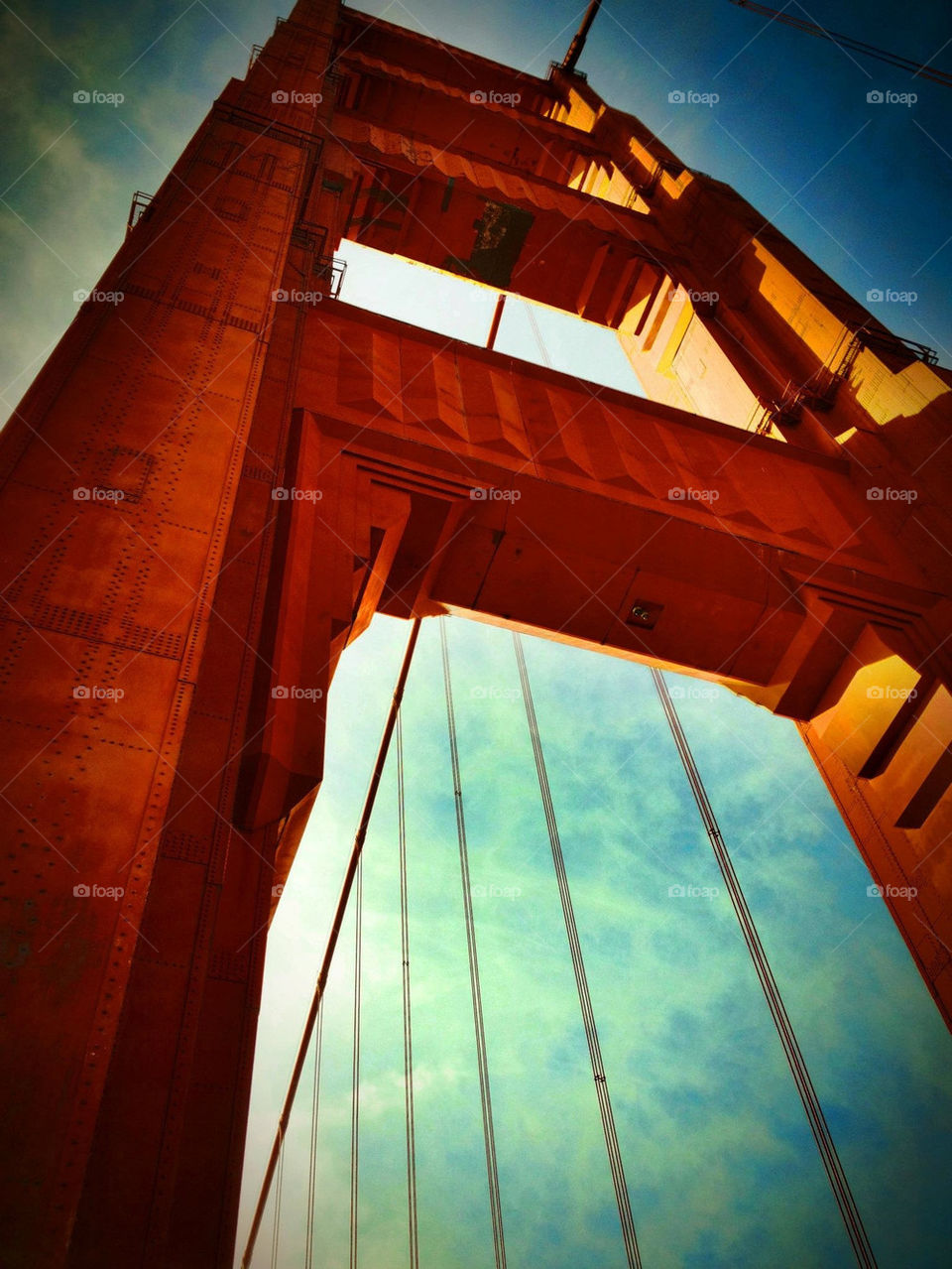 orange architecture bridge golden by runtographer