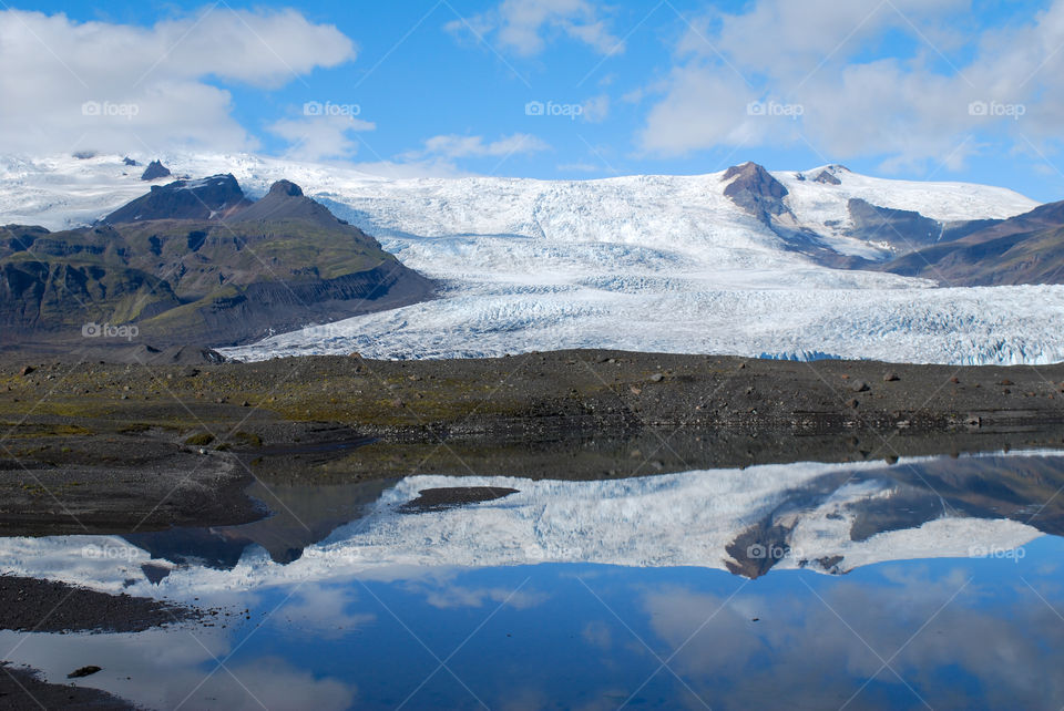Glacial reflection, Iceland.