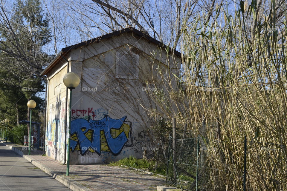 Abandoned house on Park Road in pescara .italia