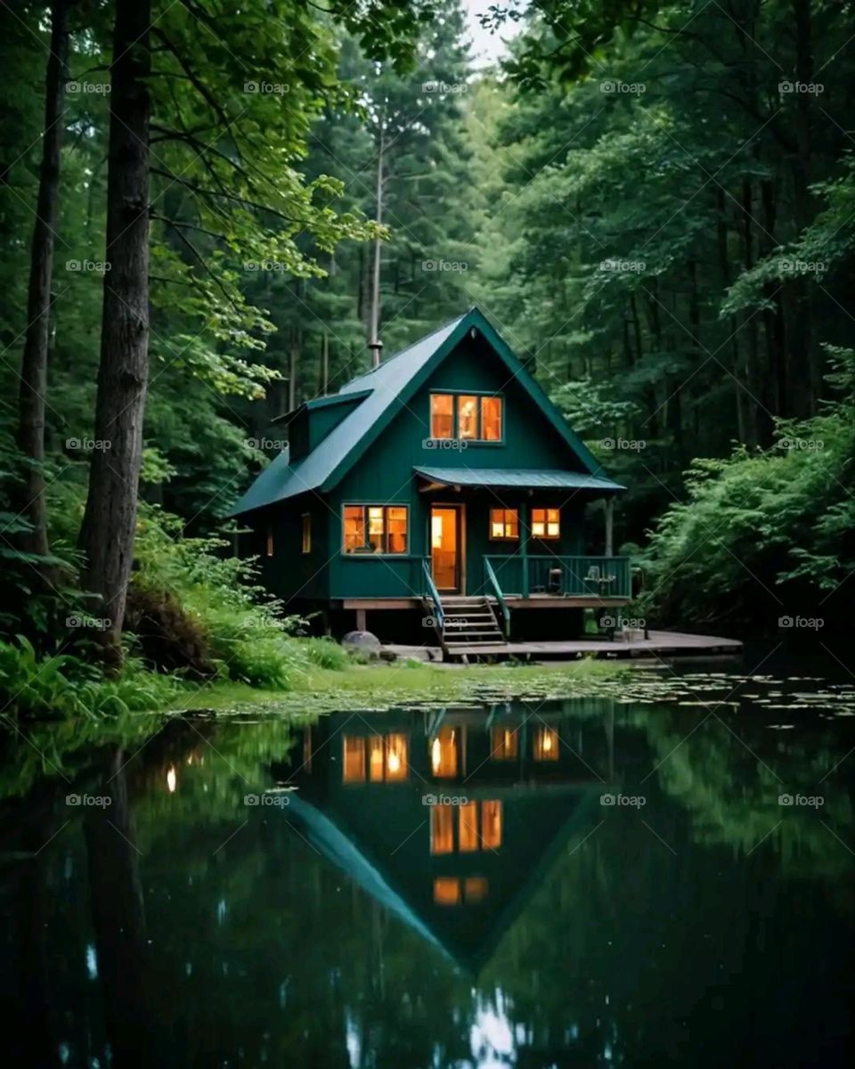 Glory be to God, the magnificent and picturesque view and the natural green trees are a view that is nothing more wonderful than it