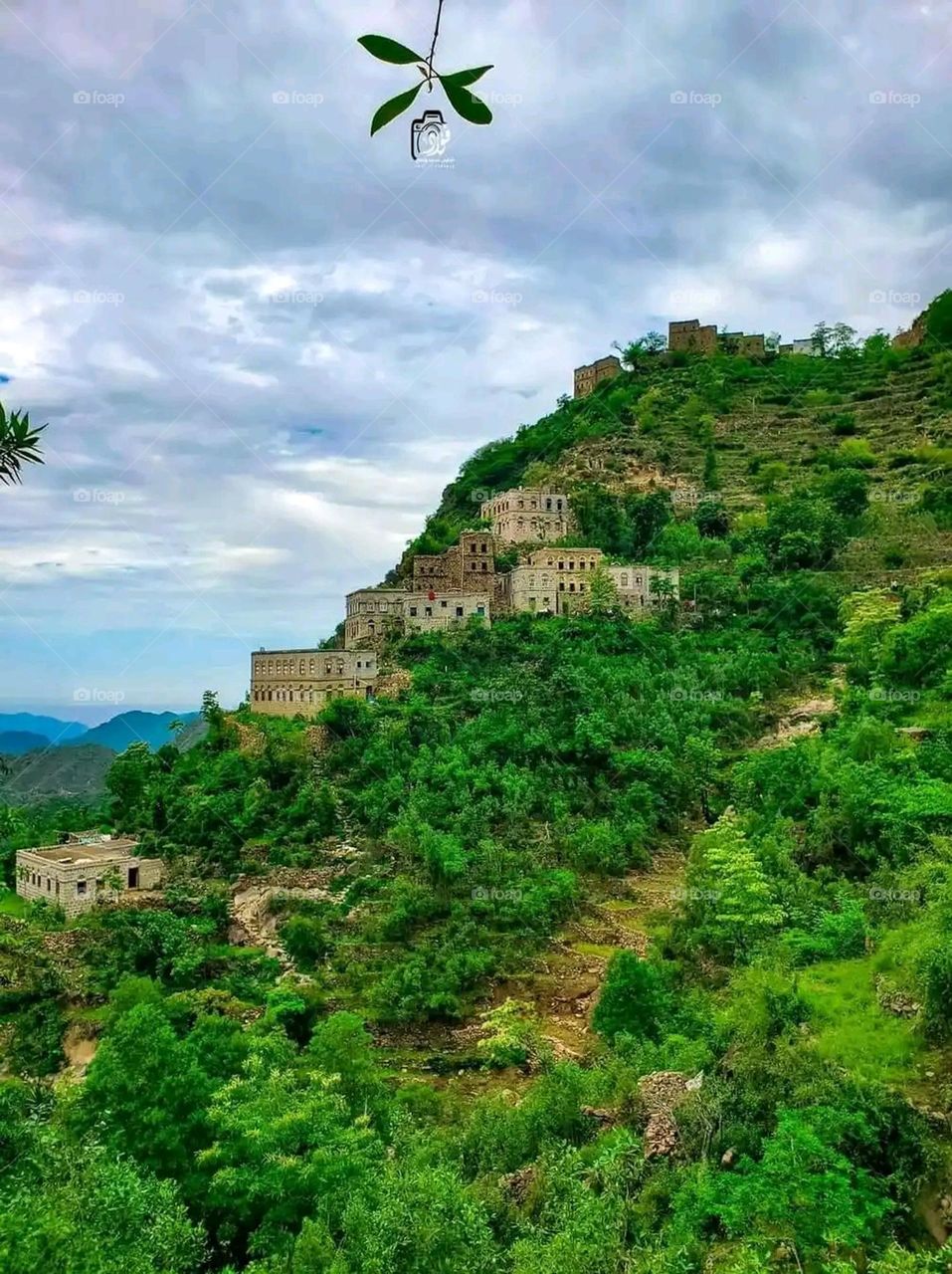 Glory be to God, the magnificent and picturesque view and the natural green trees are a view that is nothing more wonderful than it