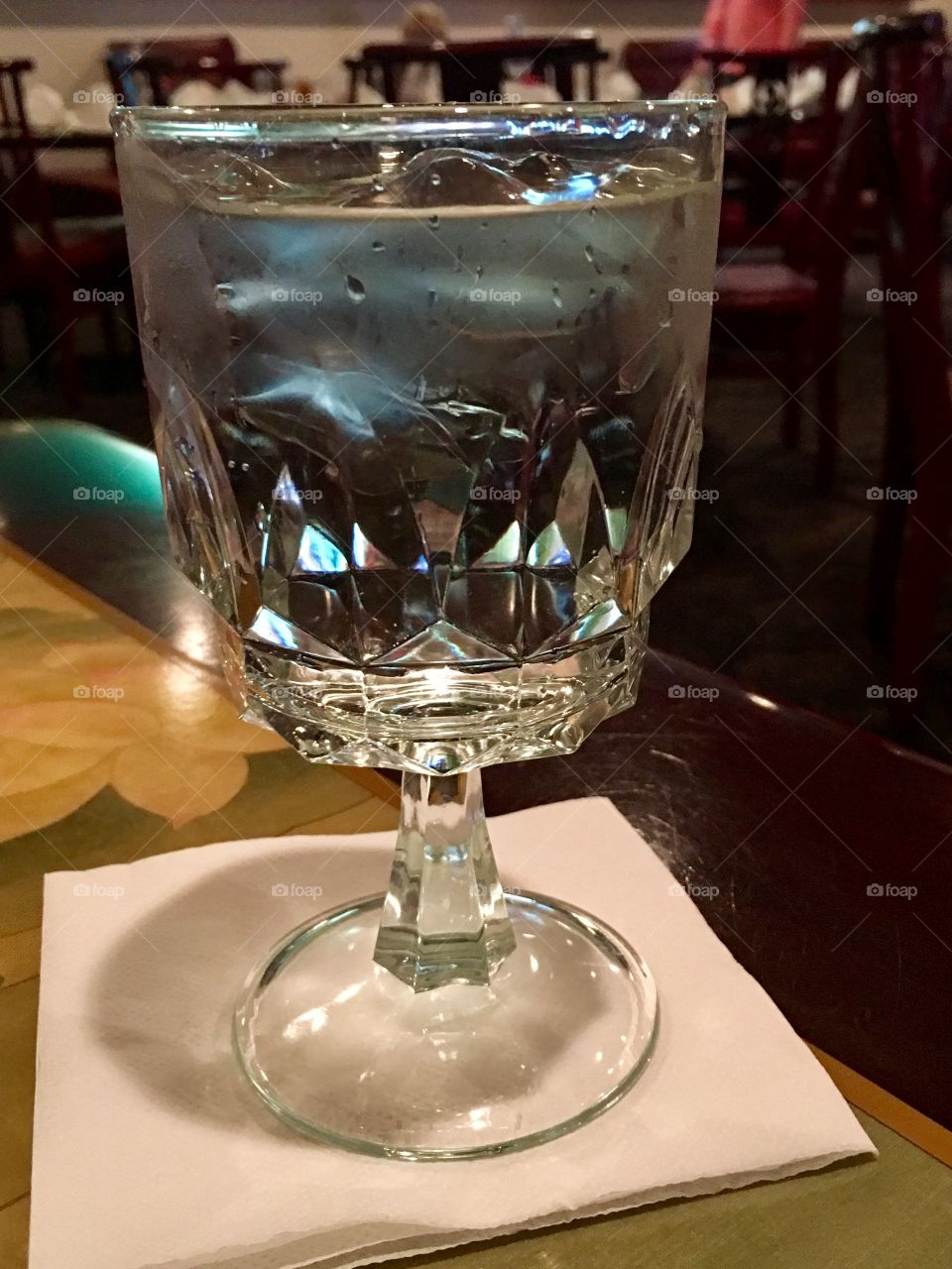 Ice water glass