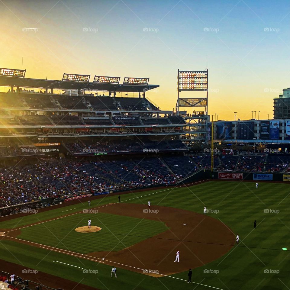 Golden hour at the baseball park is the perfect way to end a summer day! 