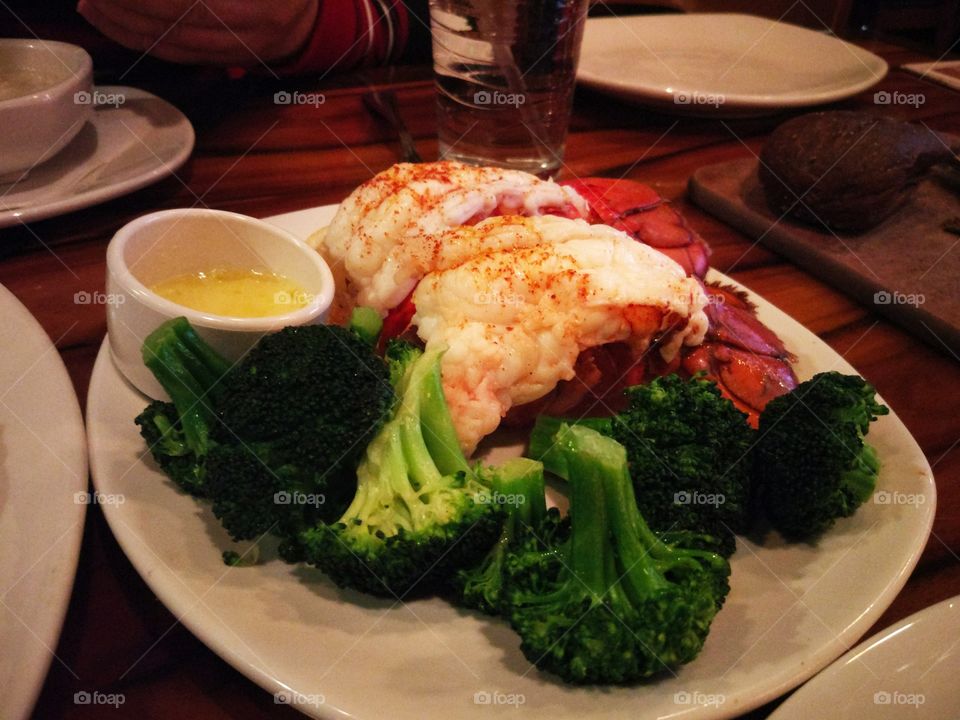 Steamed Lobsters in Outbacksteak House