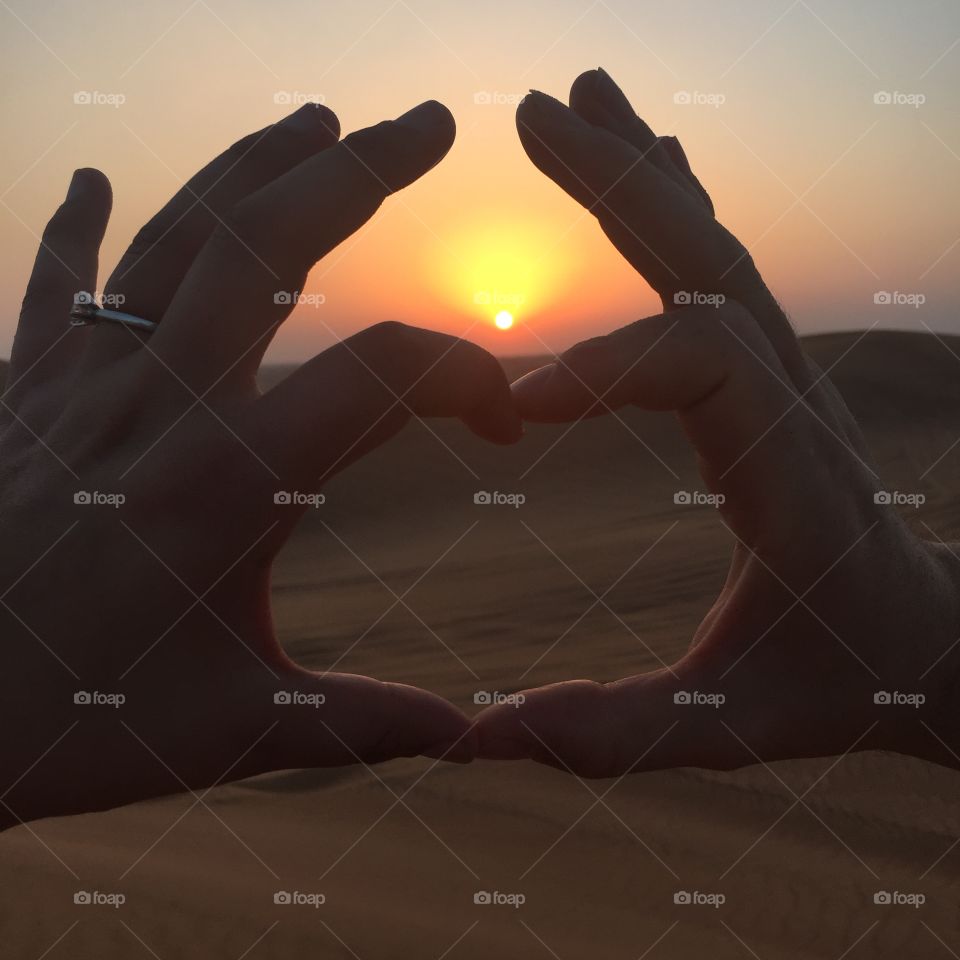 Love heart hands in the desert! 