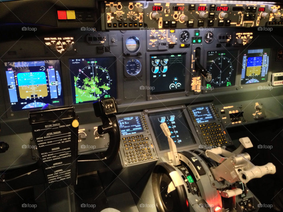 Inside a Boeing 737 simulator