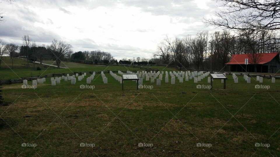 cemetery at civil war site in Kentucky