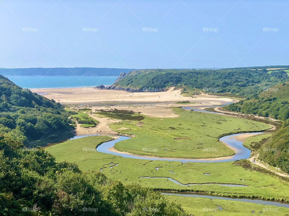 Three cliffs bay