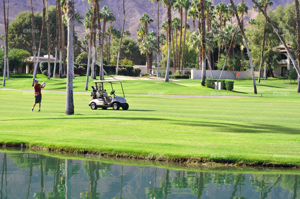 Golfing in Palm Springs California.