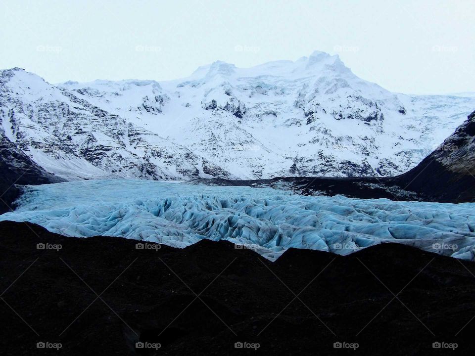 Glacier and mountain