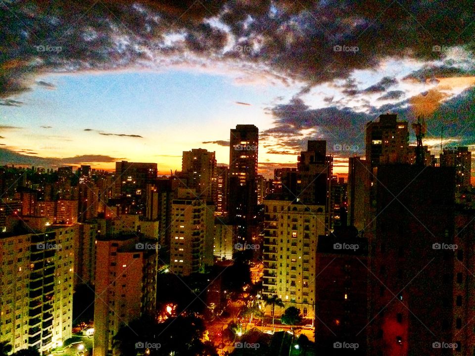Sunset in Sampa! São Paulo City 