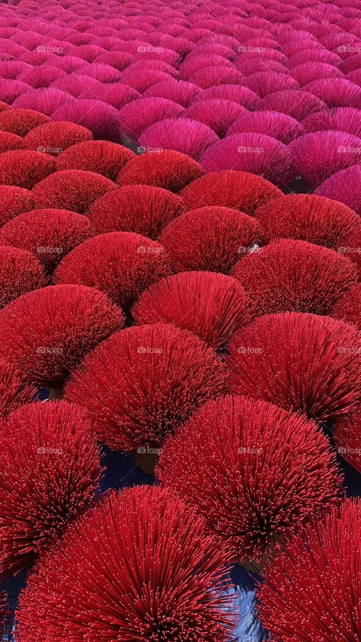Colourful incense sticks 