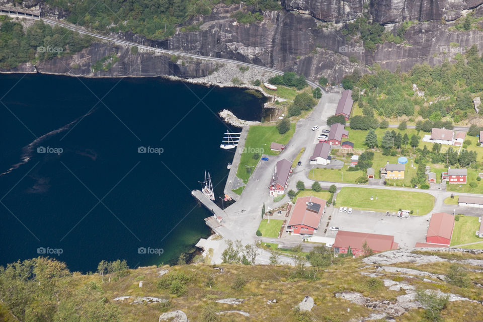 View  on  Lysebotn  from mountain