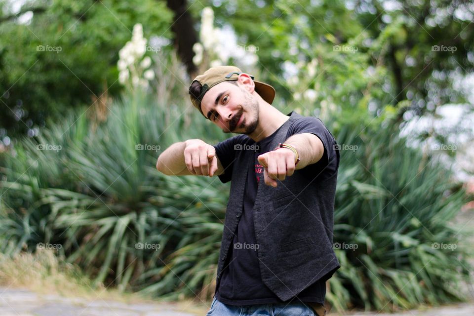 Portrait of Young Man With Big Mustache